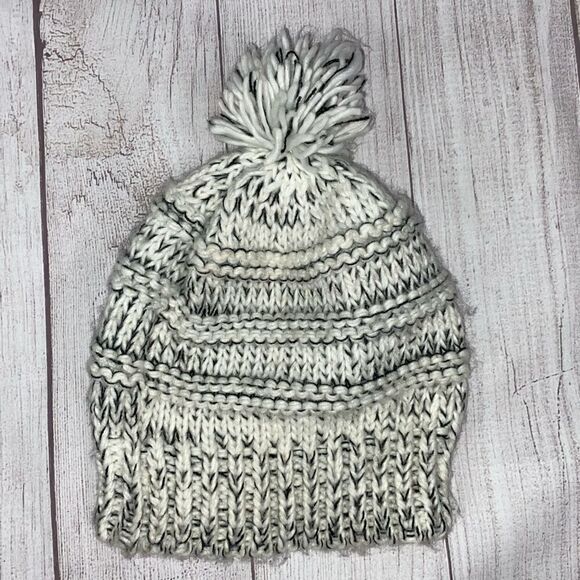 American eagle infinity scarf and beanie hat w/Pom Pom white and black OS - Picture 10 of 12